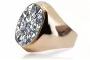 Original Vintage 14K Rose Gold Zircon Ring Vintage Jewlery vrc077r
